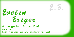 evelin briger business card